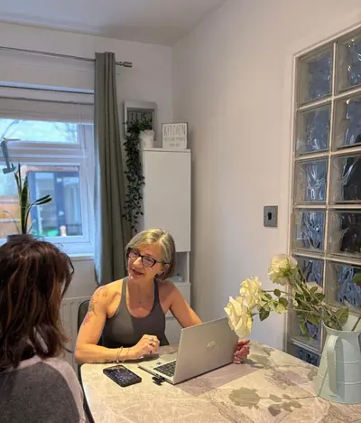 Liz Shaw nutrition coaching session in Ealing, West London